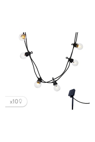 2 Solarlichtslingers Binnen & Buiten 10 LED Party Clear Solar - 6 m