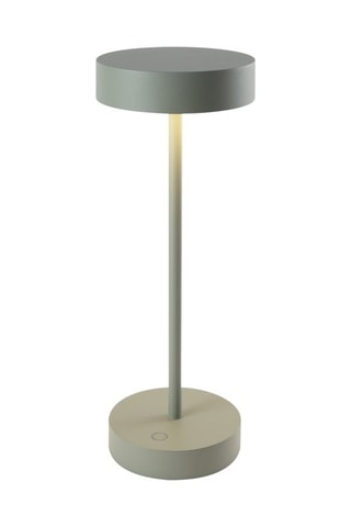 Draadloze Aluminium Tafellamp SANDY Groen H33 cm