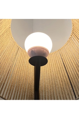 Draadloze Ledstaanlamp Octavio Grijs en Bruin