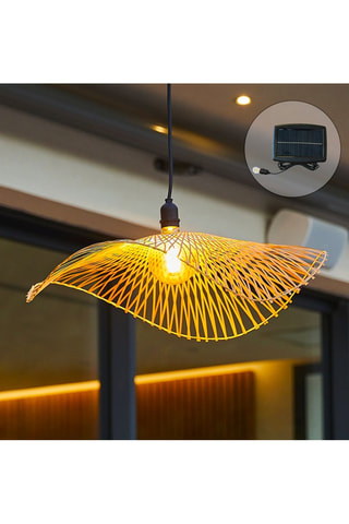 Bamboe Ledsolarhanglamp voor Buiten