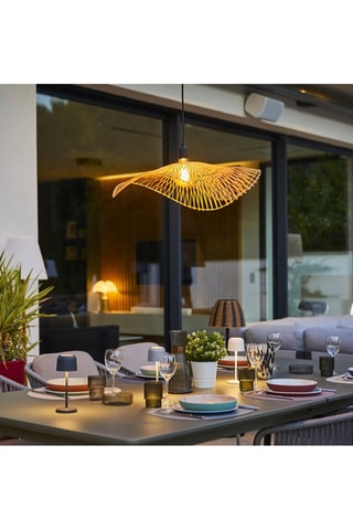Bamboe Ledsolarhanglamp voor Buiten