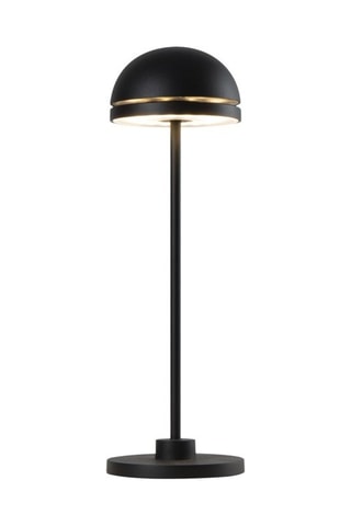 Draadloze Aluminium Touch Tafellamp LED DUPLO CUP Zwart H26 cm