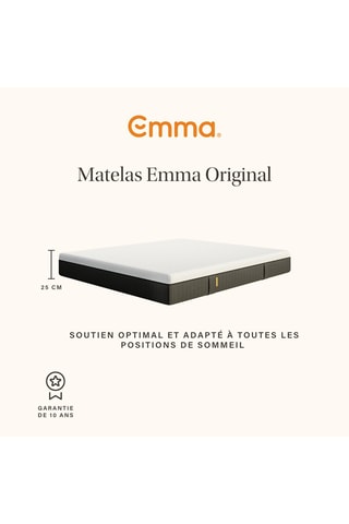 Ensemble lit Emma One Cocoon Plus avec tête de lit + Matelas Original - Gris