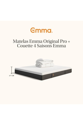 Matelas Emma Original Pro et couette 4 saisons