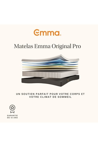 Matelas Emma Original Pro et protège-matelas Imperméable