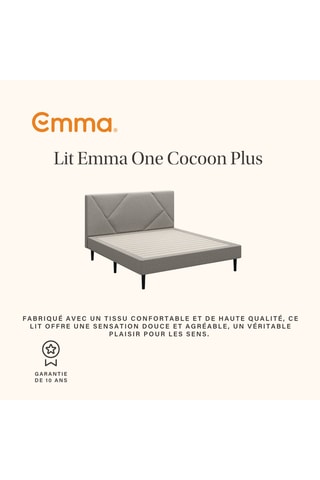 Matelas Emma Original, 2 oreillers Original Confort Thermorégulant,  Lit One Cocoon Plus,  Protège-matelas Imperméable et Couette été