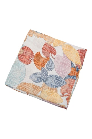 Housse de couette en lin Brenda - Violet et blanc - 285 x 234 cm