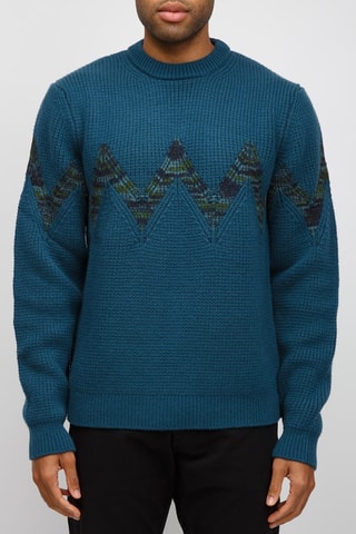 Pull en laine - Bleu pétrole