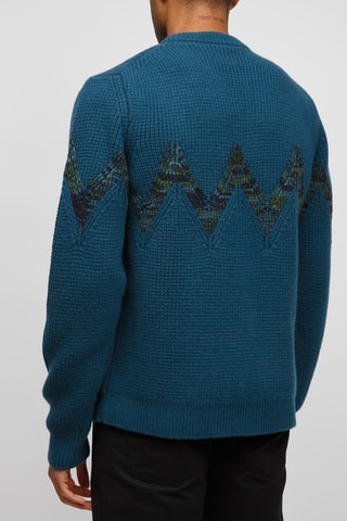 Pull en laine - Bleu pétrole