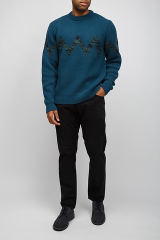 Pull en laine - Bleu pétrole