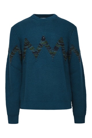 Pull en laine - Bleu pétrole