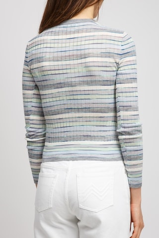 Pull en laine - Bleu clair et gris foncé