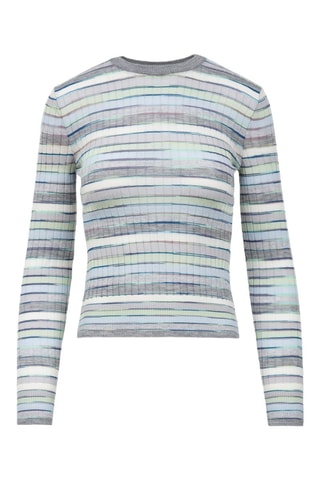 Pull en laine - Bleu clair et gris foncé