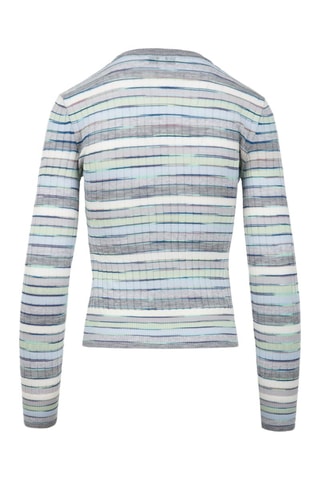 Pull en laine - Bleu clair et gris foncé