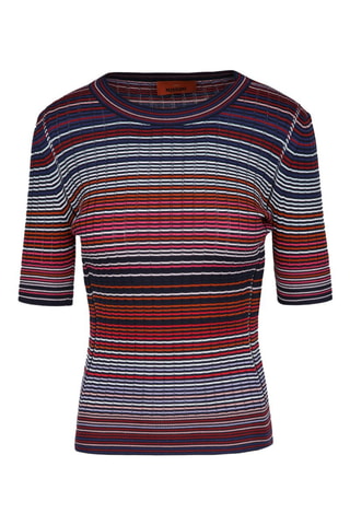 Top - Bleu marine et orange