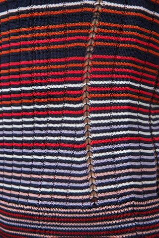 Top - Bleu marine et orange