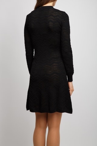 Robe patineuse en laine - Noir