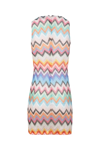 Robe fourreau - Ecru et bleu clair