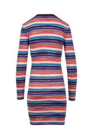 Robe pull en laine - Rose et bleu clair