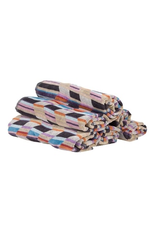 6 serviettes de toilette Brody - Violet - 40 x 70 cm