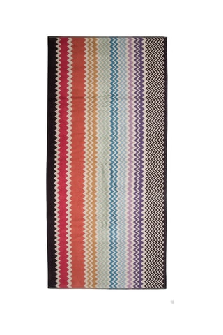 Tapis de bain Rufus - Rouge et noir - 70 x 160 cm