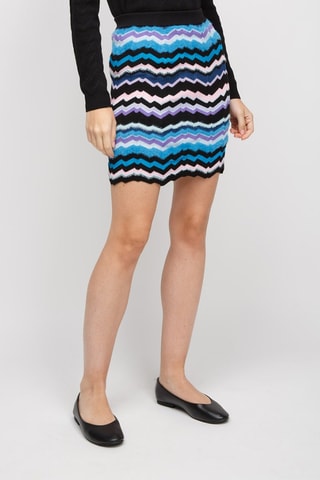 Jupe fourreau en laine taille haute - Bleu clair