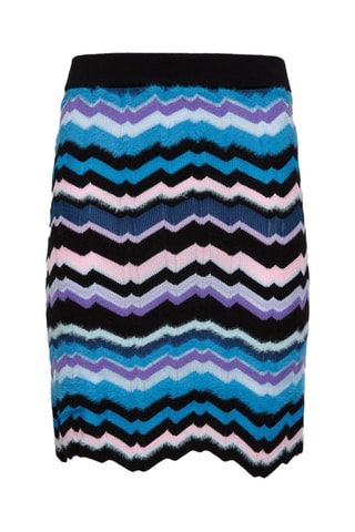 Jupe fourreau en laine taille haute - Bleu clair