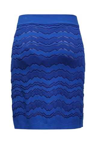 Jupe fourreau en laine - Bleu cobalt