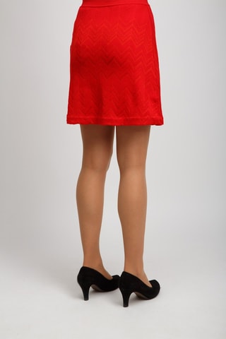 Jupe patineuse en laine - Rouge
