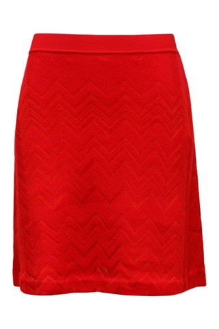Jupe patineuse en laine - Rouge