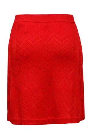 Jupe patineuse en laine - Rouge