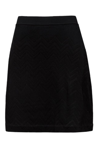 Jupe patineuse en laine - Noir