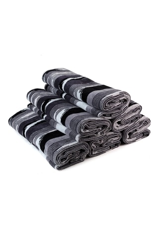 2 draps de douche - Noir - 70 x 115 cm