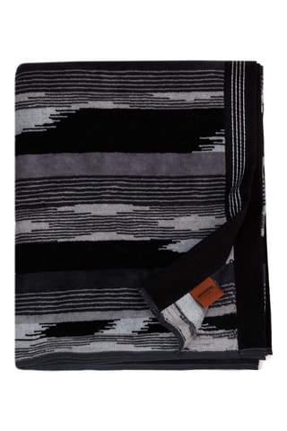 2 draps de douche - Noir - 70 x 115 cm