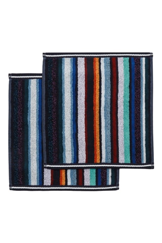 2 serviettes invité - Bleu - 30 x 30 cm