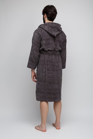 Peignoir à capuche - Gris foncé