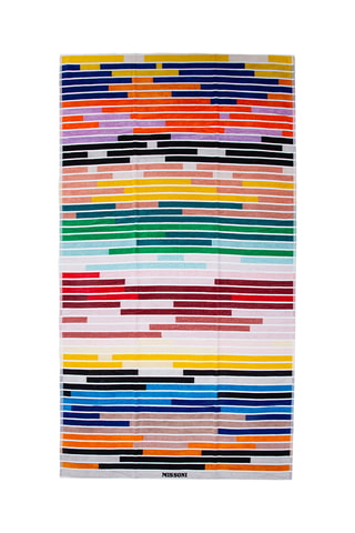 Serviette de plage - Noir et bleu - 180 x 100 cm