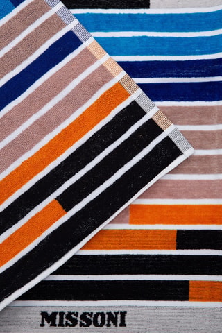 Serviette de plage - Noir et bleu - 180 x 100 cm