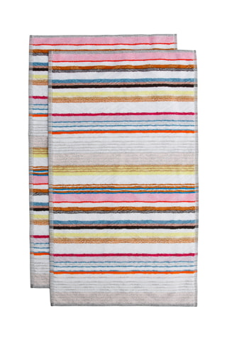 2 serviettes de toilette - Multicolore - 40 x 70 cm