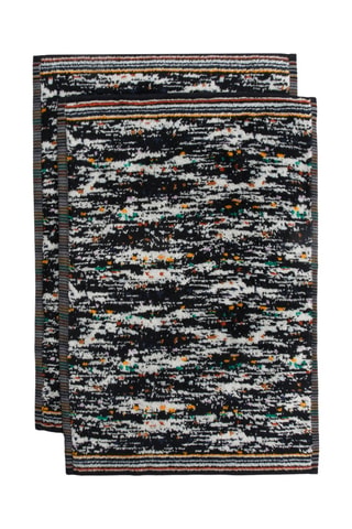 2 serviettes de toilette - Noir - 60 x 40 cm
