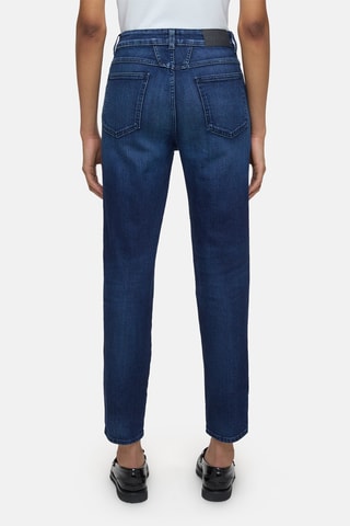 Vaquero tapered de tiro alto - Azul oscuro