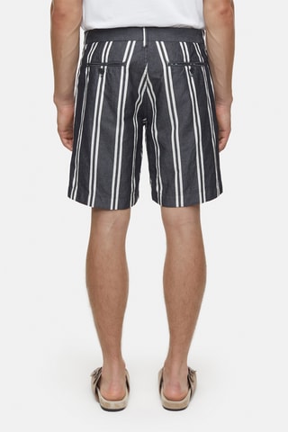 Short regular fit de lino - Negro