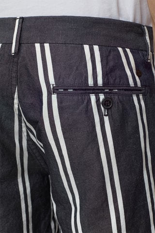 Short regular fit de lino - Negro