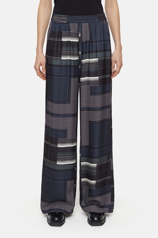 Pantalón straight de tiro alto - Azul claro