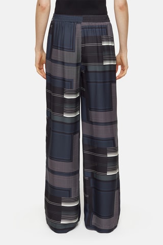 Pantalón straight de tiro alto - Azul claro