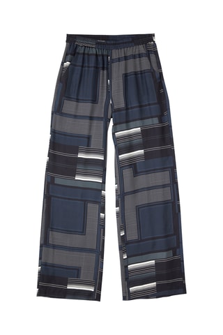Pantalón straight de tiro alto - Azul claro