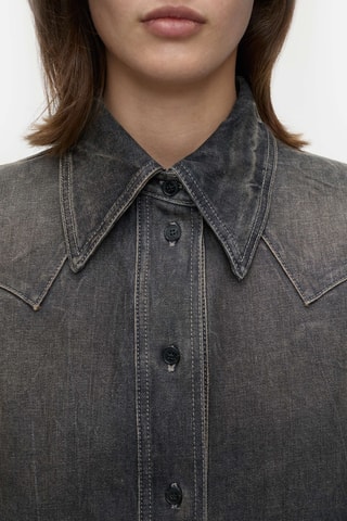 Camisa vaquera slim fit - Gris oscuro