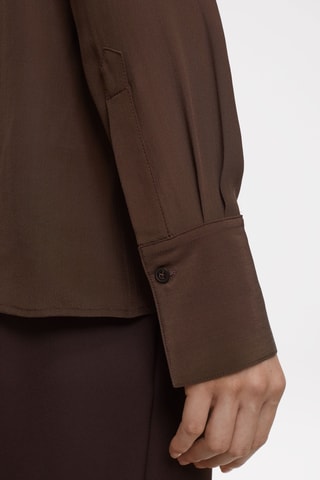Blusa de seda - Marrón
