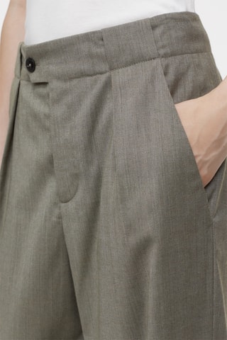 Pantaloni straight in lana vergine - Verde