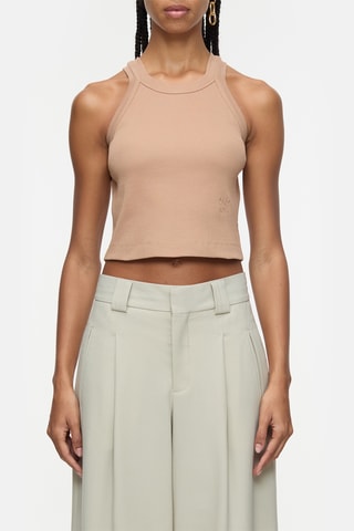 Crop top de algodón orgánico - Blanco